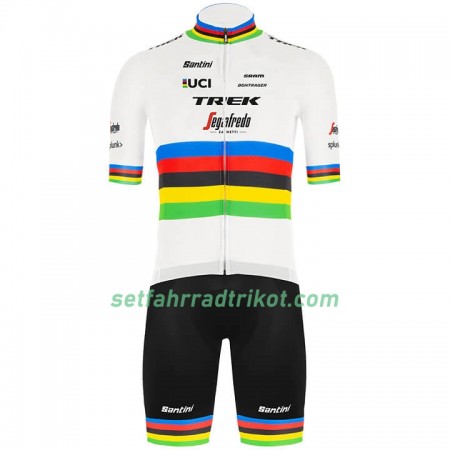 Fahrradbekleidung Radtrikot Kurzarm + Trägershorts 2020 Trek-Segafredo UCI-Weltmeisterschaften N001
